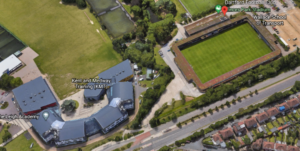 The Leigh Academy grounds aerial view diagram