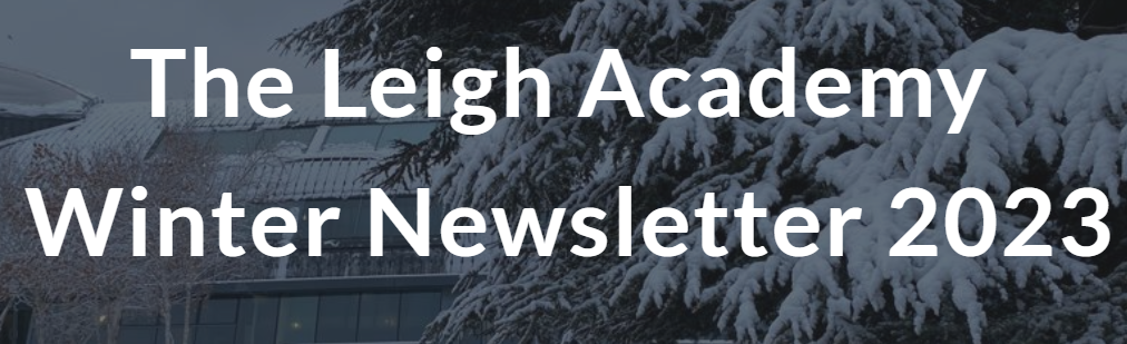 The Leigh Academy Winter Newsletter 2023 header image.